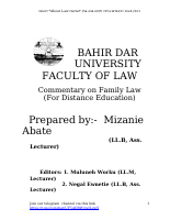 Family law commentary .doc